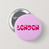 Badge Rond 5 Cm Londres en coeur (Devant & derrière)