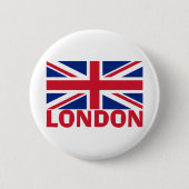 Badge Rond 5 Cm Londres en rouge (Devant)