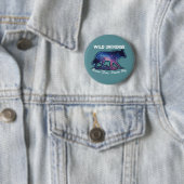 Badge Rond 5 Cm Lone Galaxy Wolf Silhouette (wild universe) (En situation)