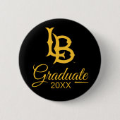 Badge Rond 5 Cm Long Beach State Logo Graduation (Devant)