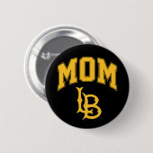 Badge Rond 5 Cm Long Beach State Mom (Devant & derrière)