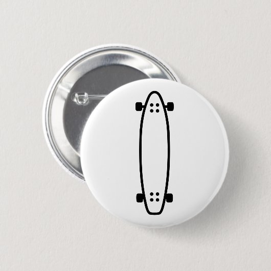 Badge Rond 5 Cm Longboard (Devant & derrière)