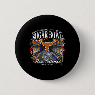 Badge Rond 5 Cm Longhorns Sugar Bowl 2024 Cfp Semi-Football Nola
