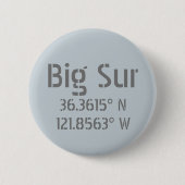 Badge Rond 5 Cm Longitude Big Sur Latitude (Devant)