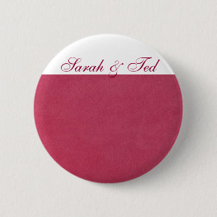 Badge Rond 5 Cm Look en cuir rose