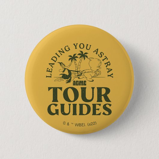 Badge Rond 5 Cm LOONEY TUNES™ | ACME Guides d'excursions (Devant)