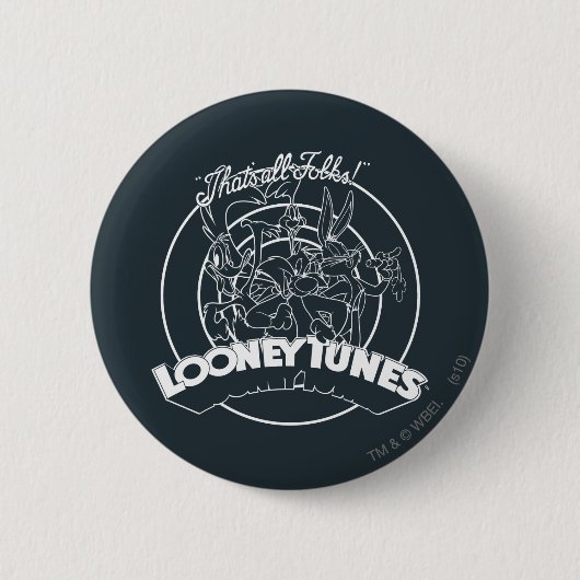 BADGE ROND 5 CM LOONEY TUNES™ THAT'S ALL FOLKS!™ (Devant)