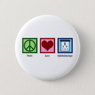 Badge Rond 5 Cm L'ophtalmologie de l'amour pour la paix