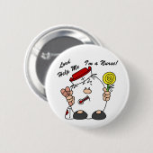 Badge Rond 5 Cm Lord Aidez-moi Je suis infirmière (Devant & derrière)