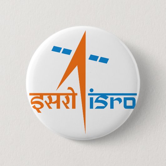 Badge Rond 5 Cm L'organisation de recherche spatiale indienne - (Devant)