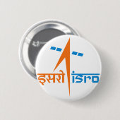 Badge Rond 5 Cm L'organisation de recherche spatiale indienne - (Devant & derrière)