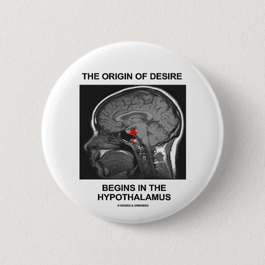 Badge Rond 5 Cm L'origine du désir commence dans l'hypothalamus (Devant)