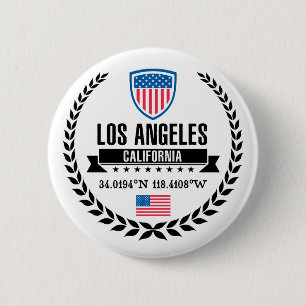 Badge Rond 5 Cm Los Angeles