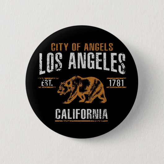 Badge Rond 5 Cm Los Angeles (Devant)