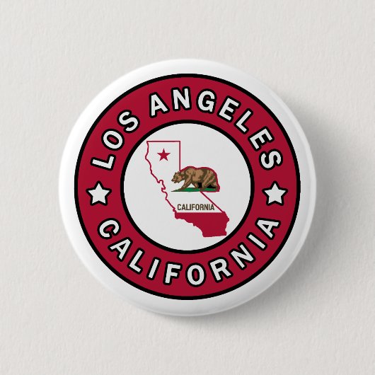 Badge Rond 5 Cm Los Angeles Californie (Devant)