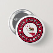 Badge Rond 5 Cm Los Angeles Californie (Devant & derrière)