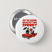 Badge Rond 5 Cm Loser on devient Éffrayant drôle Halloween (Devant & derrière)