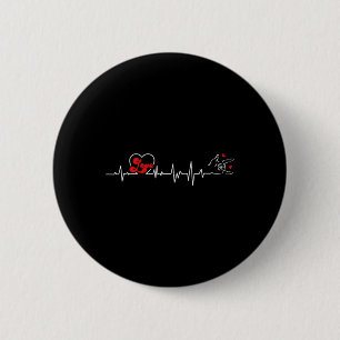 Badge Rond 5 Cm Loss Heartbeat Hand Sign Language Loss Awa