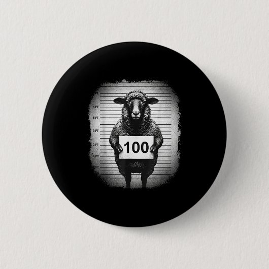 Badge Rond 5 Cm Lost Sheep And Found Wanted Mugshot Christian Men (Devant)