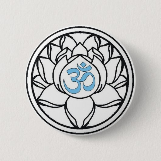 Badge Rond 5 Cm Lotus (Devant)