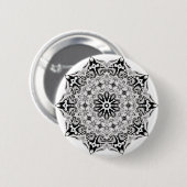 Badge Rond 5 Cm Lotus de gris (Devant & derrière)