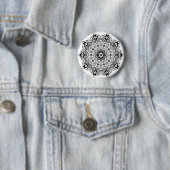 Badge Rond 5 Cm Lotus de gris (En situation)