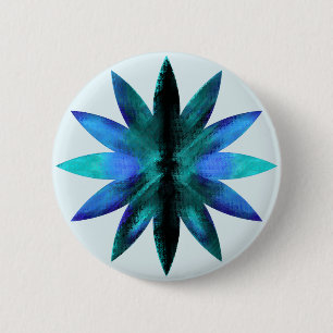 Badge Rond 5 Cm Lotus Fleur Aquarelle Yoga Holistique