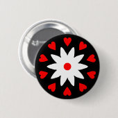Badge Rond 5 Cm Lotus Heart (Devant & derrière)