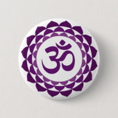 Badge Rond 5 Cm Lotus ohm button (Devant)