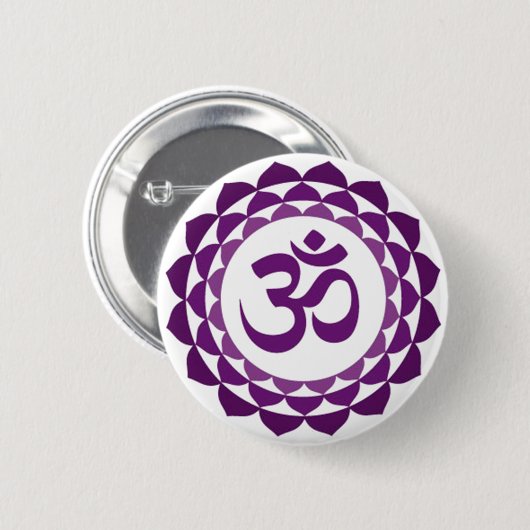 Badge Rond 5 Cm Lotus ohm button (Devant & derrière)