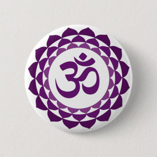 Badge Rond 5 Cm Lotus ohm button
