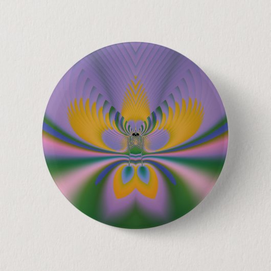 Badge Rond 5 Cm Lotus Pourpre (Devant)