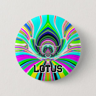 Badge Rond 5 Cm LOTUS (vous pouvez changer le mot)