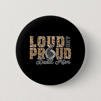 Badge Rond 5 Cm Loud Froud Band Mom Empreinte de léopard Music Mar