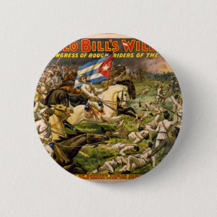 Badge Rond 5 Cm L'ouest sauvage de Buffalo Bill