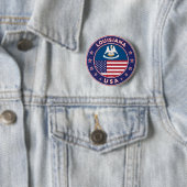Badge Rond 5 Cm Louisiane (En situation)