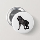 Badge Rond 5 Cm Loup (Devant & derrière)