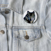 Badge Rond 5 Cm Loup (En situation)