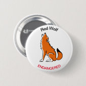 Badge Rond 5 Cm Loup - bouton (Devant & derrière)