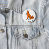 Badge Rond 5 Cm Loup - bouton (En situation)