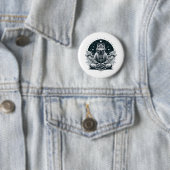 Badge Rond 5 Cm Loup conscient (En situation)