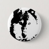 Badge Rond 5 Cm Loup d'art pop (Devant)