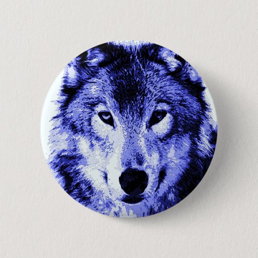 Badge Rond 5 Cm Loup de nuit (Devant)