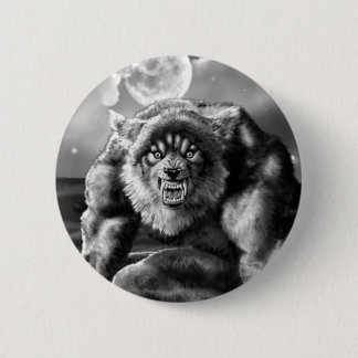 Badge Rond 5 Cm loup-garou