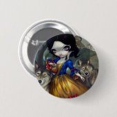 Badge Rond 5 Cm "Loup-Garou : Bouton de Blanche Neige" (Devant & derrière)