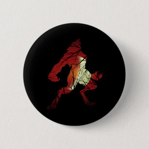 Badge Rond 5 Cm Loup-garou Lune Loup-garou Silhouette Halloween C