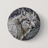 Badge Rond 5 Cm Loup [Insigne rond d'étui] (Devant)