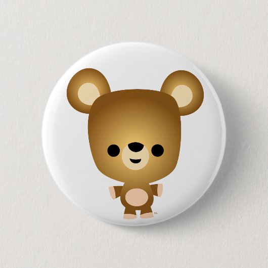 Badge Rond 5 Cm L'ours CUB mignon de bande dessinée boutonnent (Devant)
