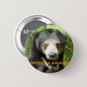 Badge Rond 5 Cm L'ours de Sun teintent teintent le bouton (Devant & derrière)