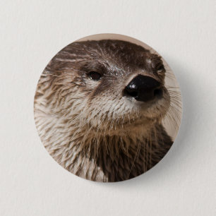 BADGE ROND 5 CM LOUTRE